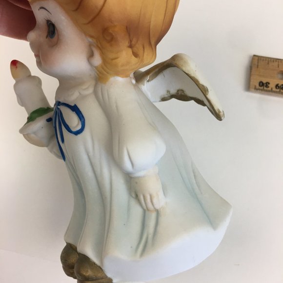 Vtg Christmas Angel w Wings Candle Ceramic Josef Originals Night Light Plugin - Picture 7 of 11